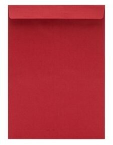 Koperta ozdobna NC, C4, z paskiem HK, 250 sztuk, czerwony