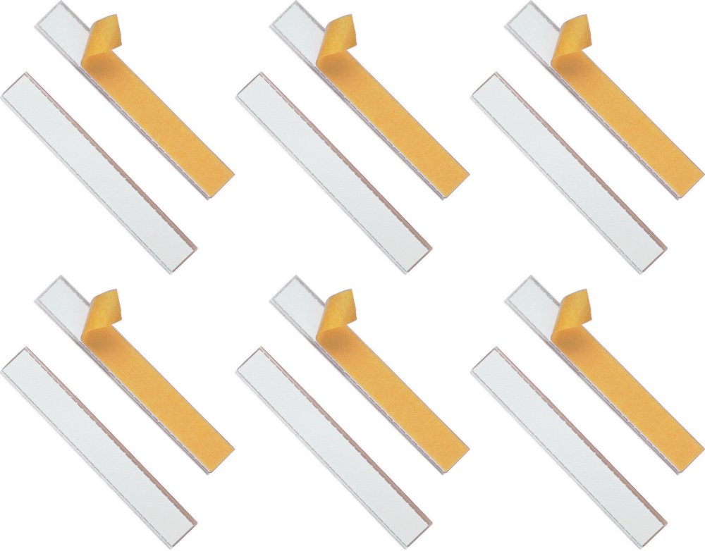 6x Listwa samoprzylepna Durable Labelfix, 20x200mm, 10 sztuk, transparentny