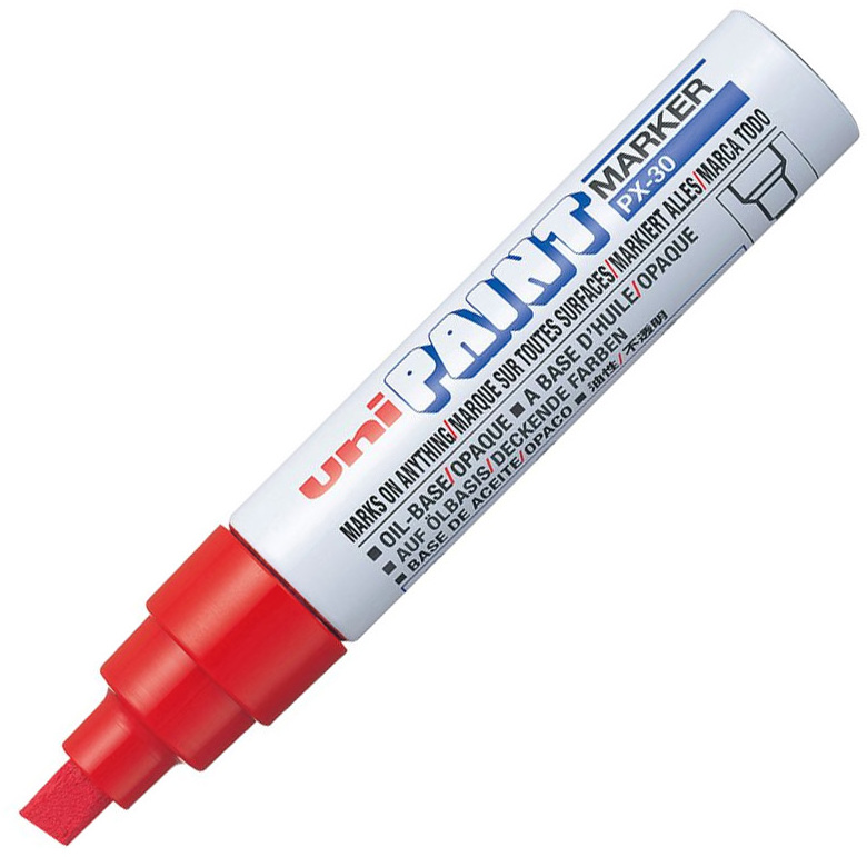 Marker olejowy Uni PX-30, ścięta, 8.5mm, czerwony
