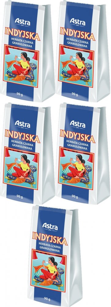 5x Herbata czarna granulowana Astra Indyjska, 90g