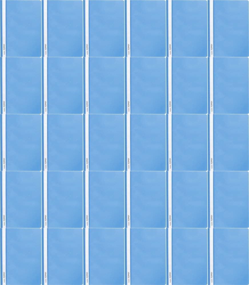 300x Skoroszyt plastikowy bez oczek Biurfol, miękki, A4, niebieski