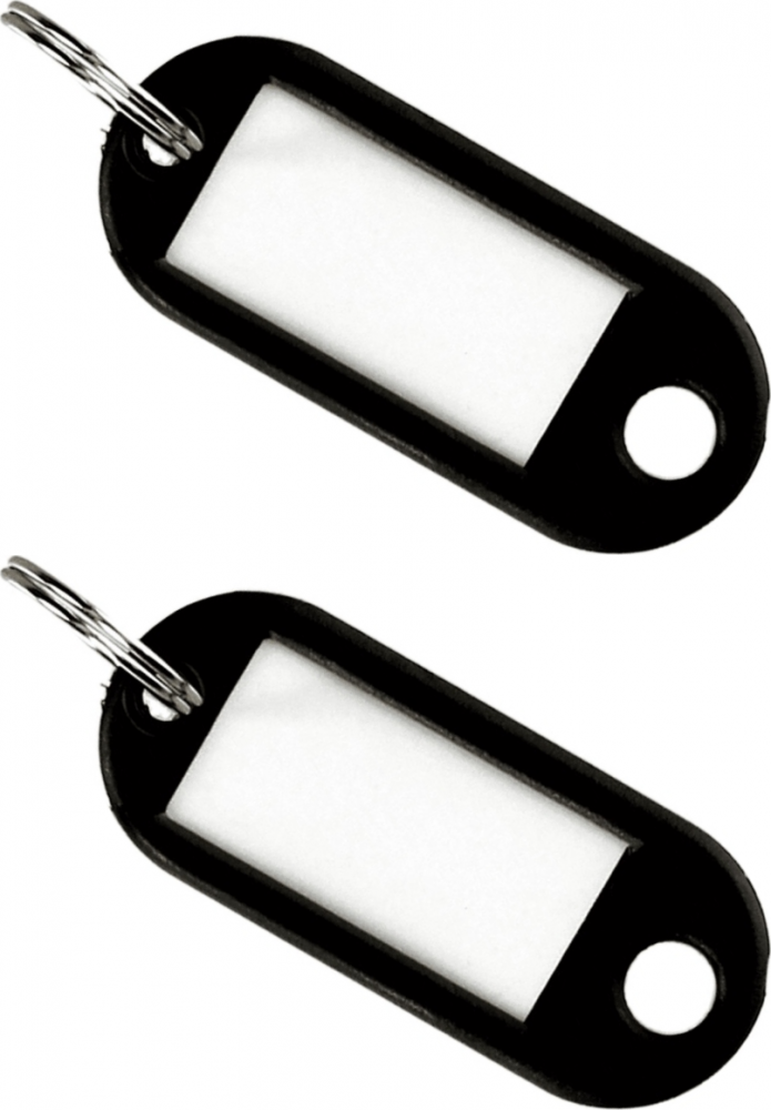 2x Zawieszki do kluczy Argo, plastik, 100 sztuk, czarny