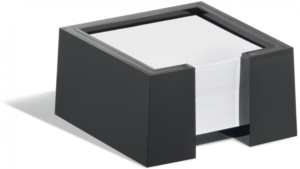 Pojemnik z białymi karteczkami Durable Visifix Cubo, 115x115x60mm, 500 karteczek (90x90mm), czarny