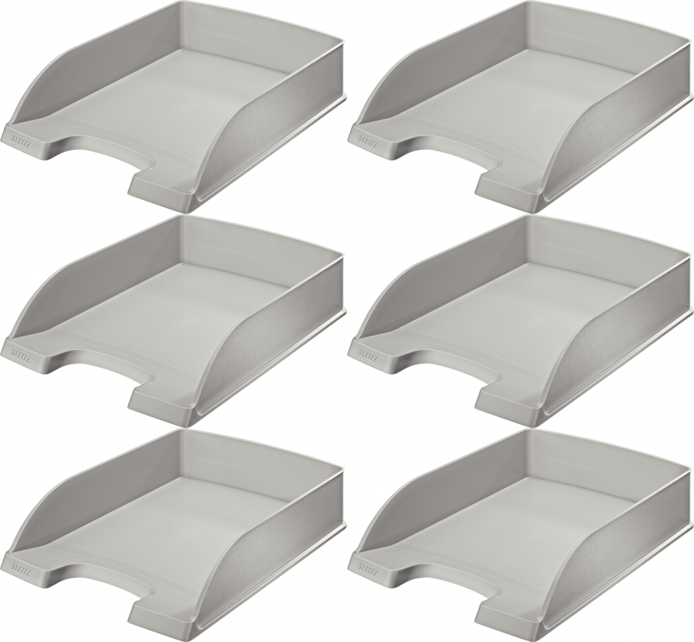 6x Półka na dokumenty Leitz Plus Standard, A4, plastikowa, szary