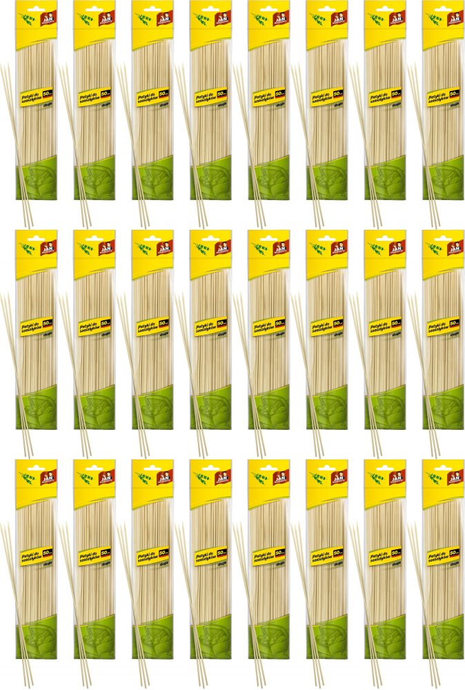 24x Patyczki do szaszłyków Jan Niezbędny, długie, 50 sztuk