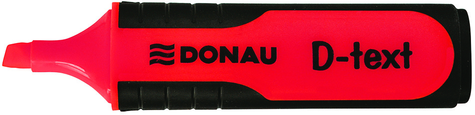 Zakreślacz fluorescencyjny Donau, D-Text, ścięta, czerwony
