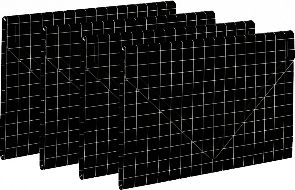 4x Teczka kopertowa VauPe, A4, na rzep, czarny