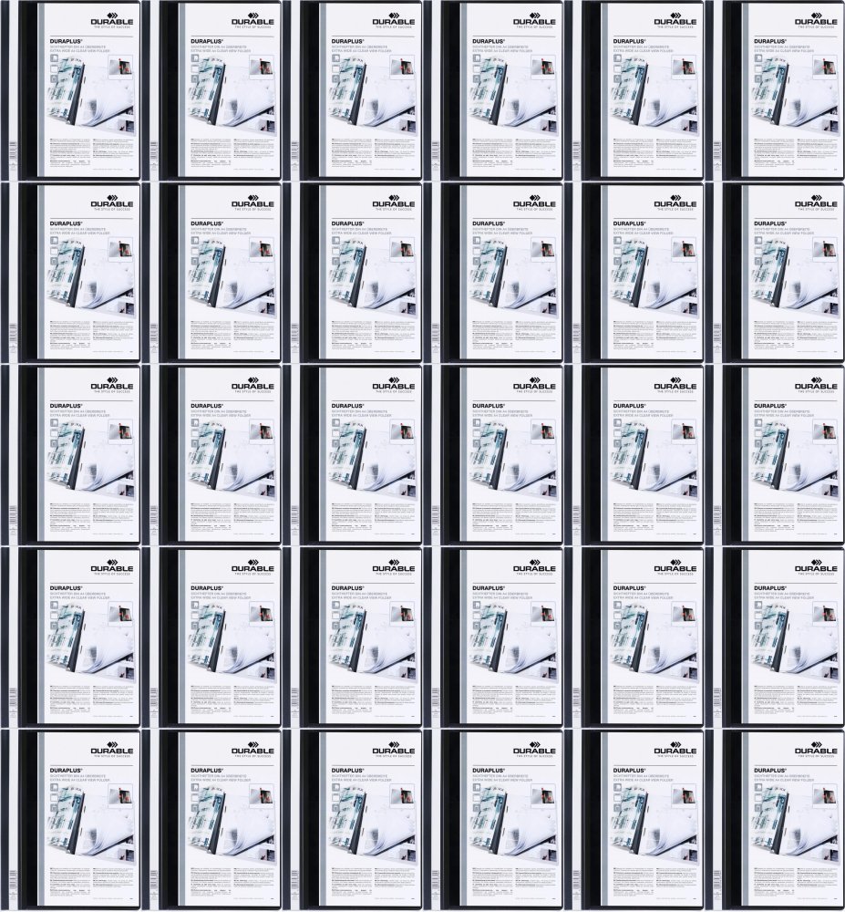 100x Skoroszyt plastikowy Duraplus Durable, A4, prezentacyjny, czarny