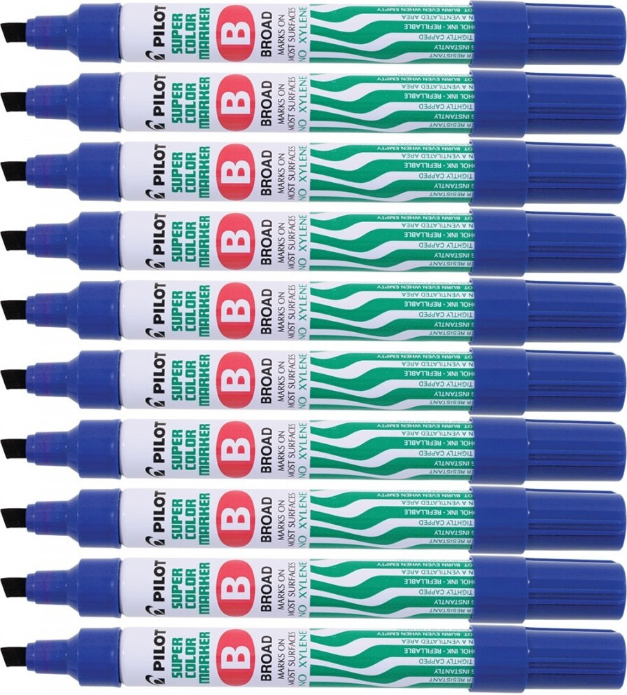 10x Marker permanentny Pilot SCA-B, ścięta, 4.5mm, niebieski