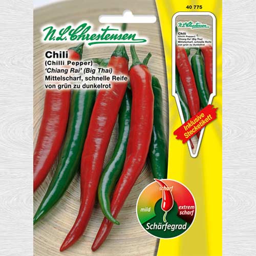 1 pac, Ardei iute Chiang Rai (Big Thai) - Semințe: Mod de ambalare: 1 pac