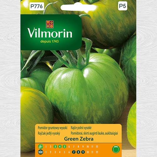 1 pac, Roșie Green Zebra (Vilmorin) - Semințe: Mod de ambalare: 0.2 g