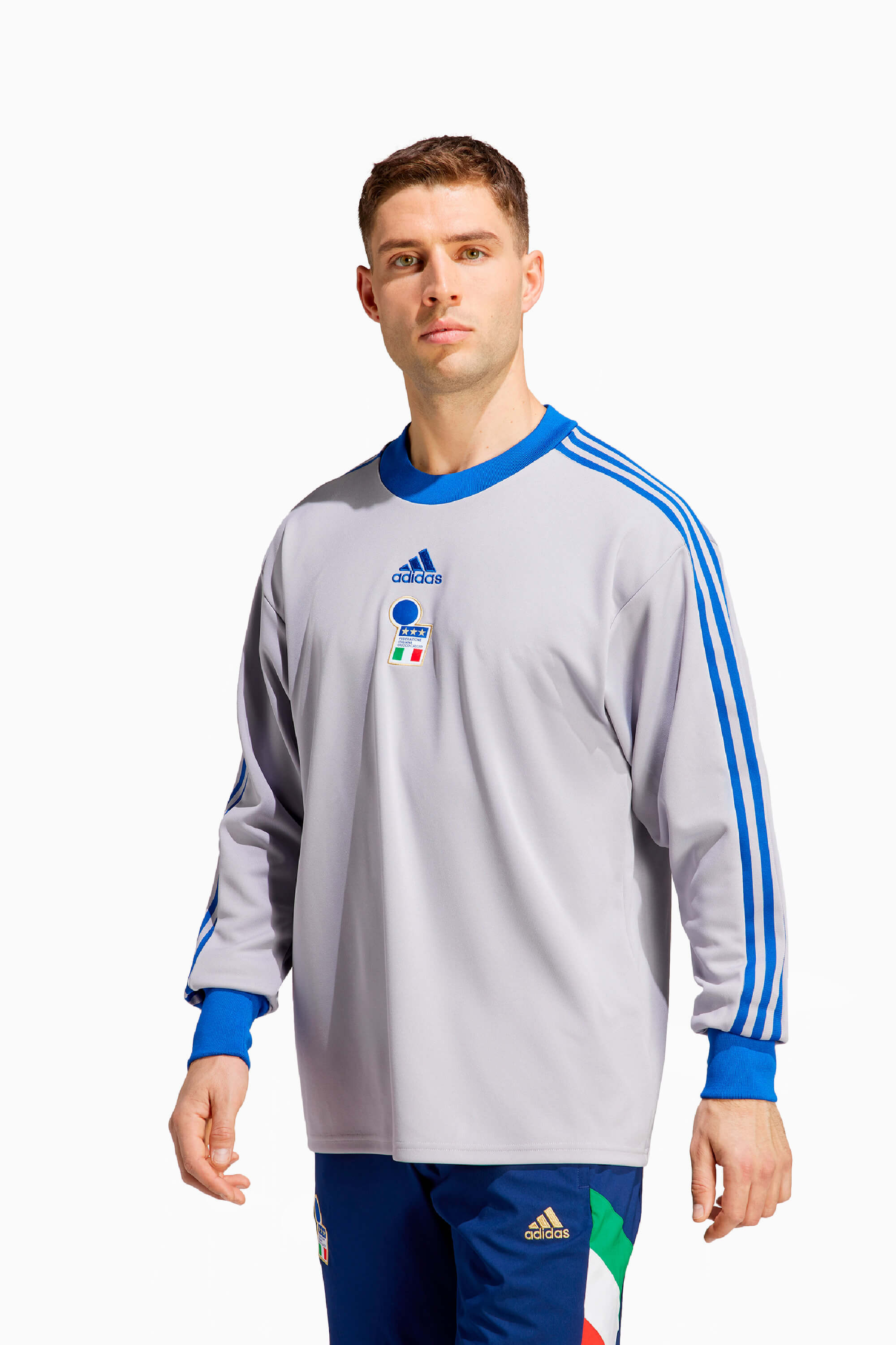 Koszulka z długim rękawem Reprezentacji Włoch adidas Icon Goalkeeper - Szary
