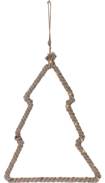 Dekoracja bożonarodzeniowa 40LED z jutowego sznura