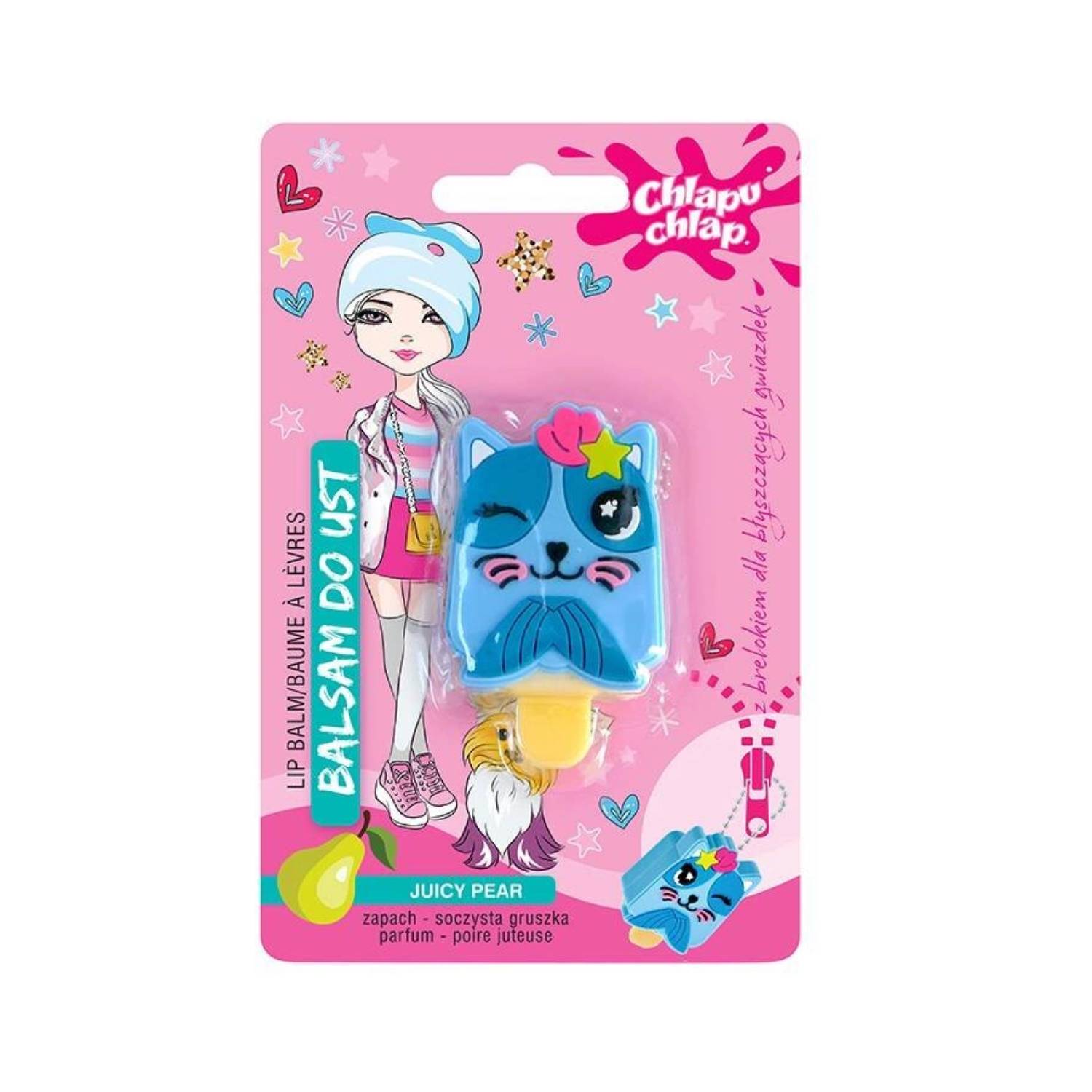 Chlapu chlap - balsam do ust z brelokiem, soczysta gruszka, 1 sztuka