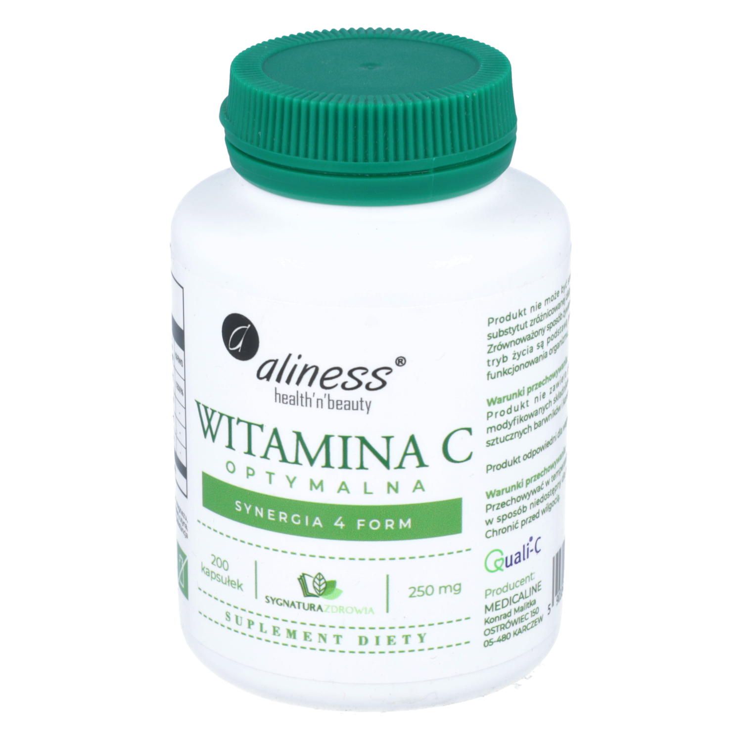 Aliness witamina c 250 mg, 200 kapsułek