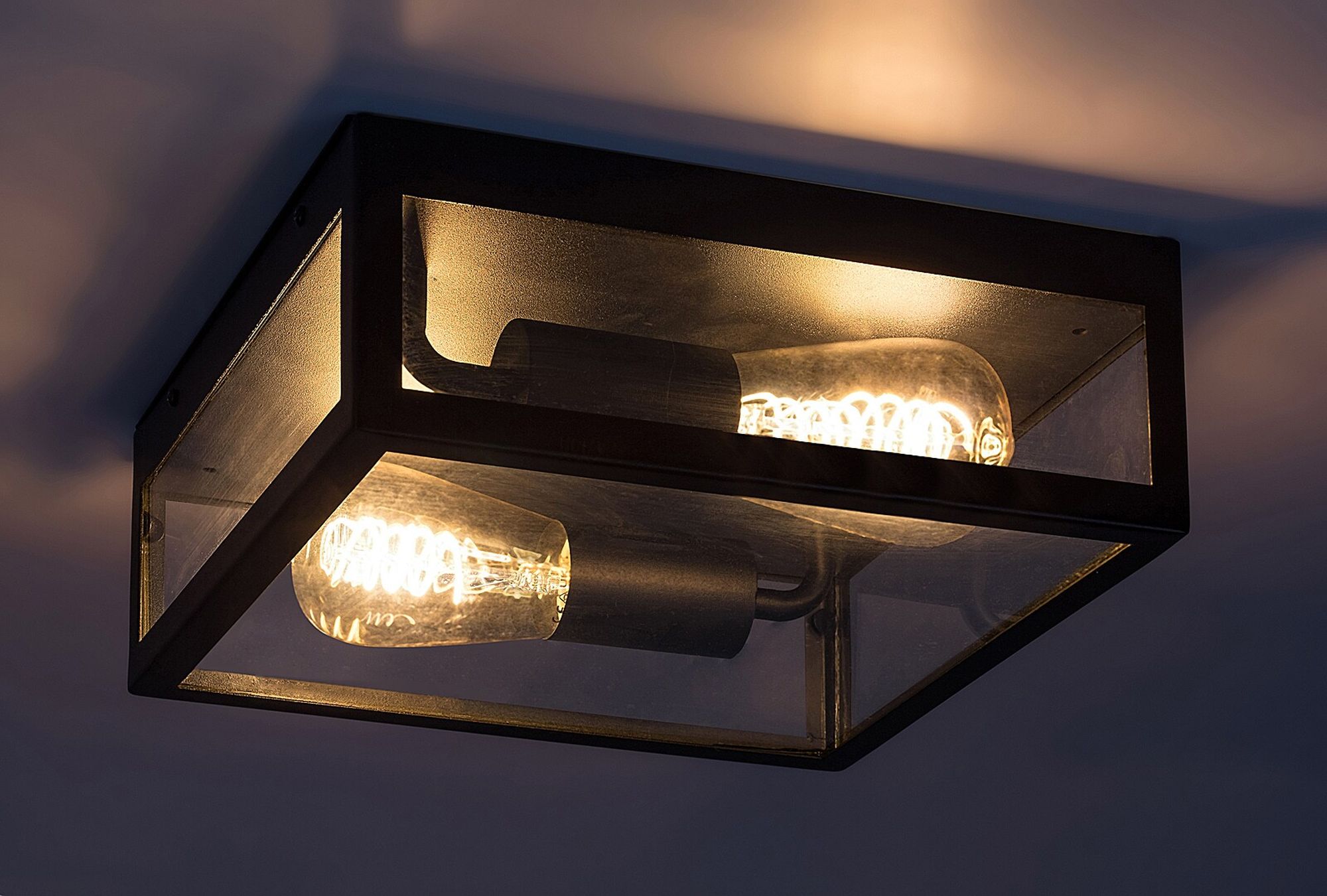 Rabalux Zaton lampa podsufitowa zewnętrzna 2x60W czarny mat 7070