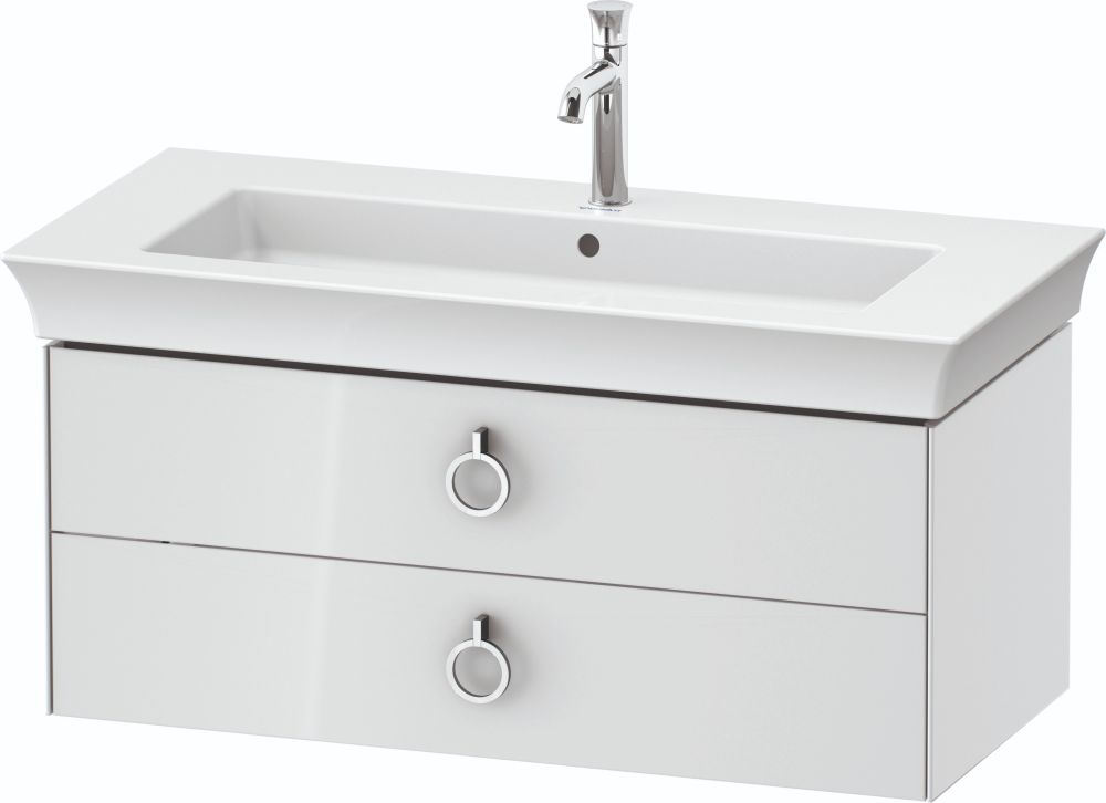 Duravit White Tulip szafka 98,4 cm podumywalkowa wisząca biały wysoki połysk WT435208585 - Wysyłka w 24h