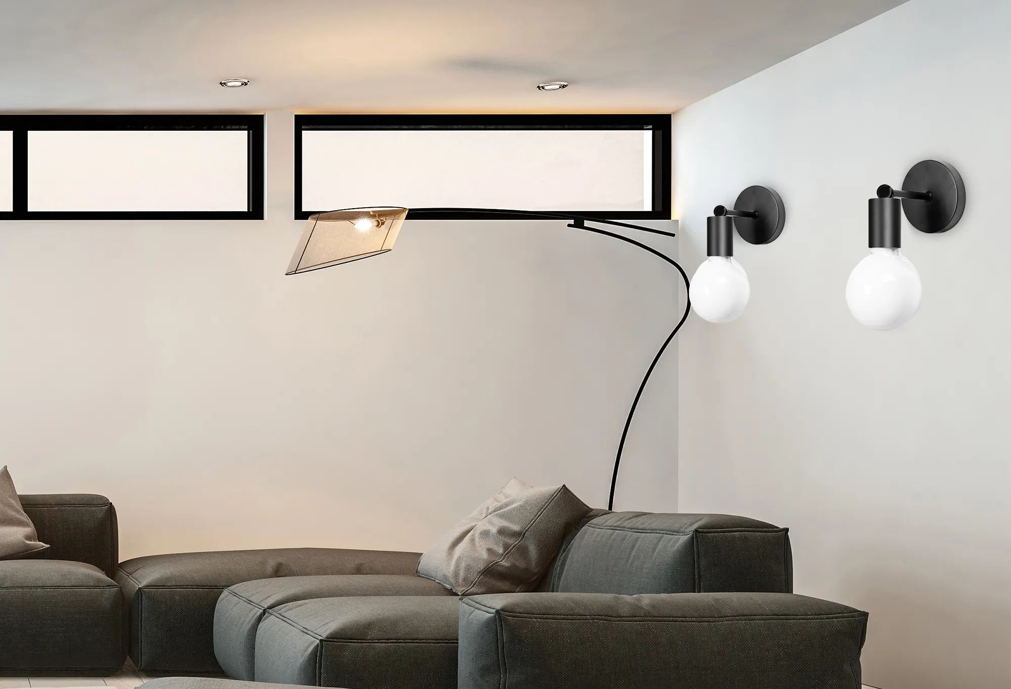 TooLight Loft kinkiet 1x60 W czarny OSW-04016