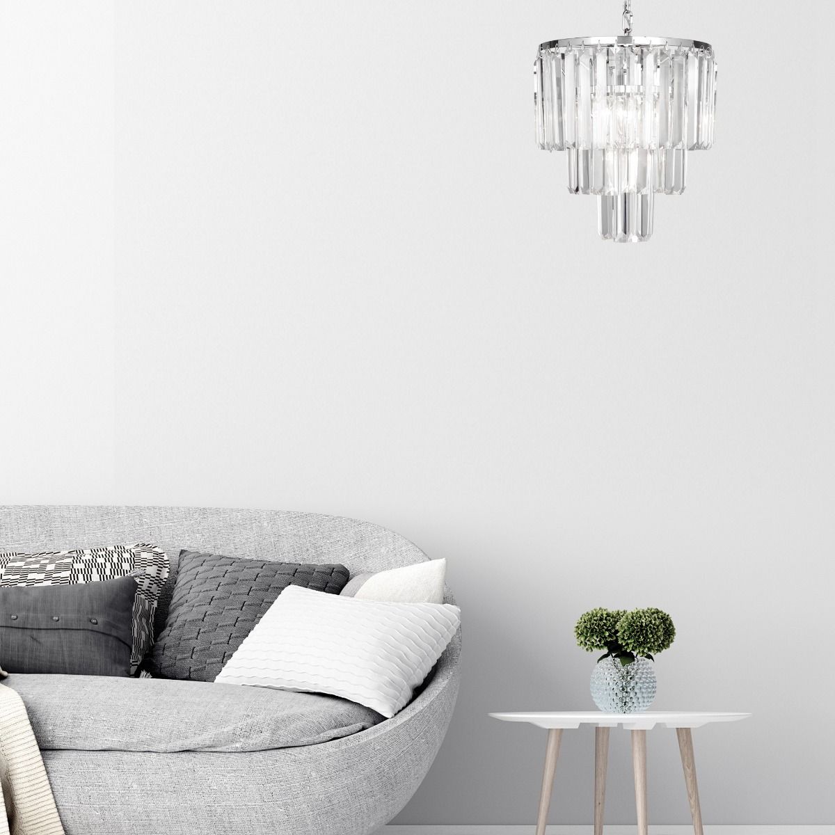 Zuma Line Amedeo lampa wisząca 4x40W chrom/kryształ 17106/3+1-CHR