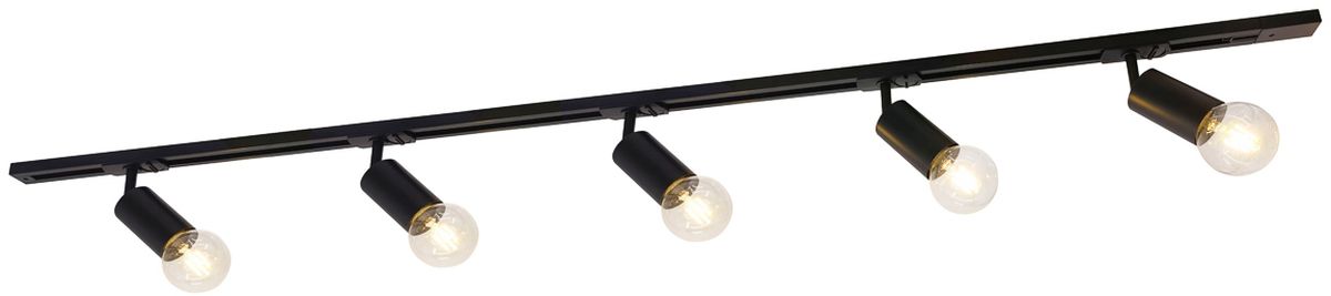 Italux Marvi TR Dolores zestaw szynoprzewód z reflektorami 5x40 W czarny 922521-5-BL-SET