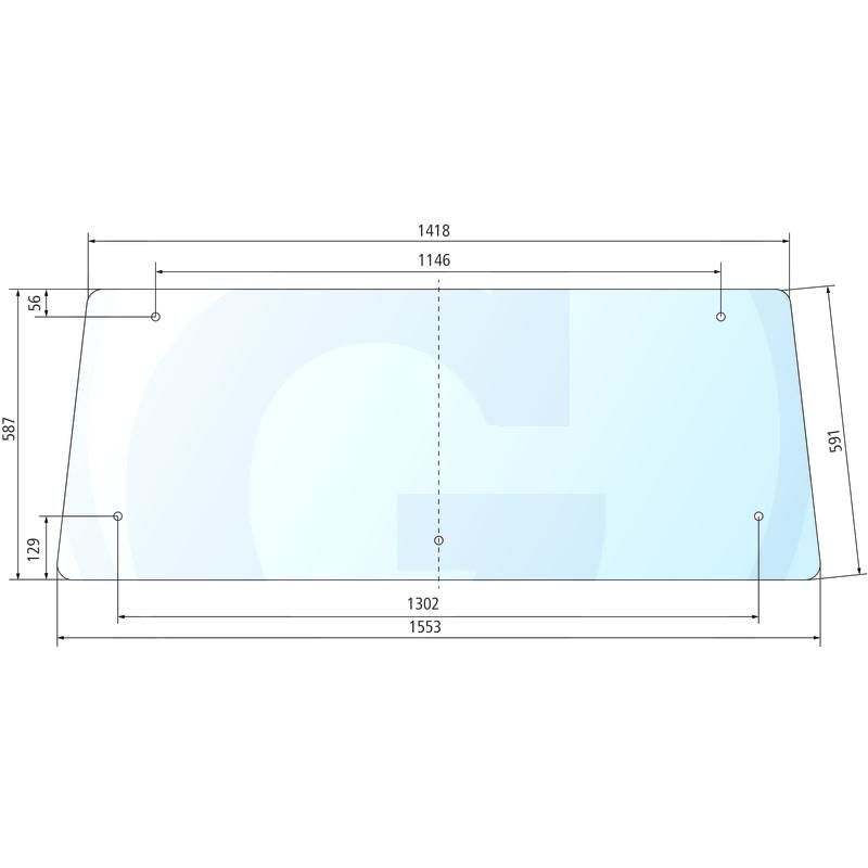Szyba tylna brązowa osłona Zetor 6211-7909