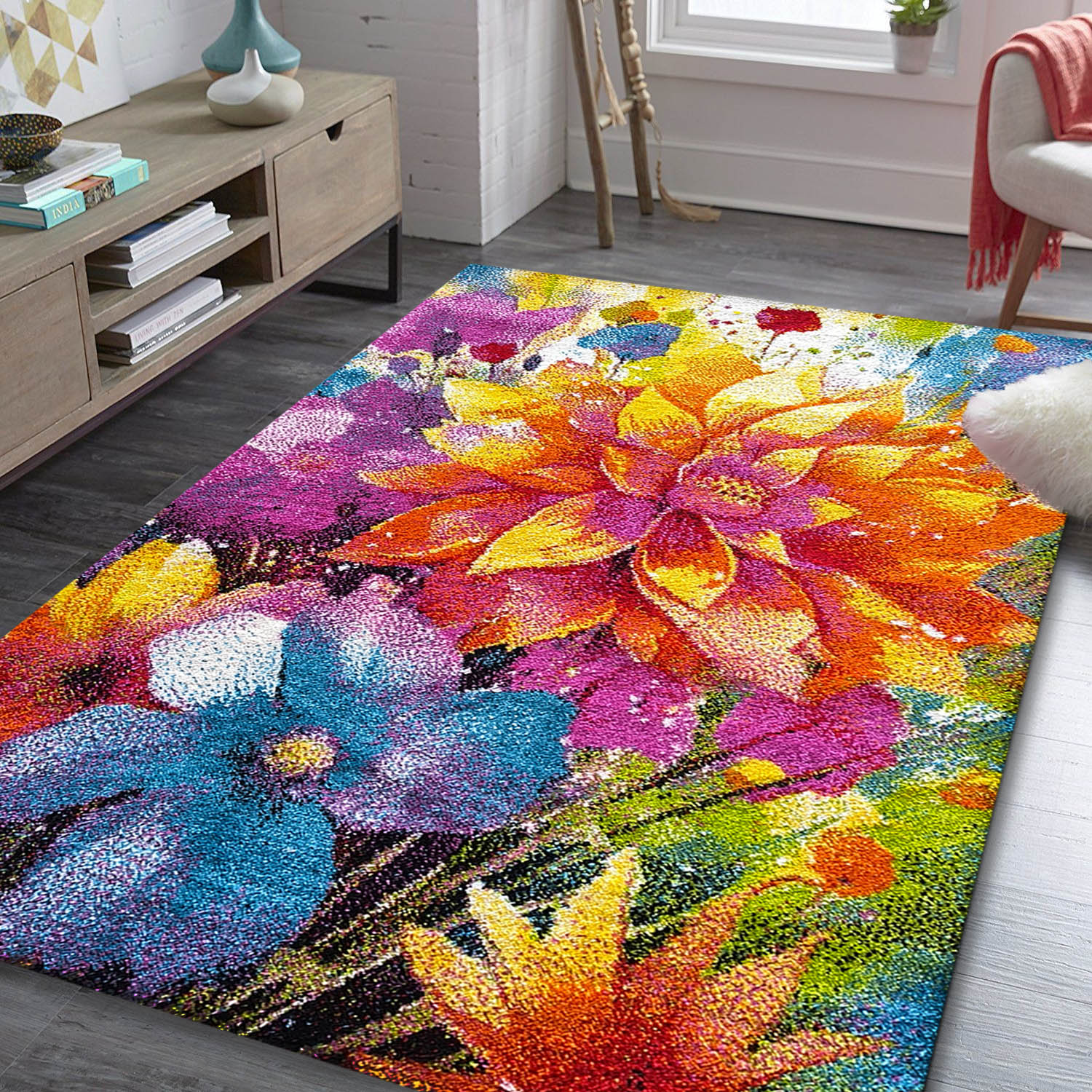 Dywan - 80 x 150 cm - Wielokolorowy - Nowoczesny - Dywanopol