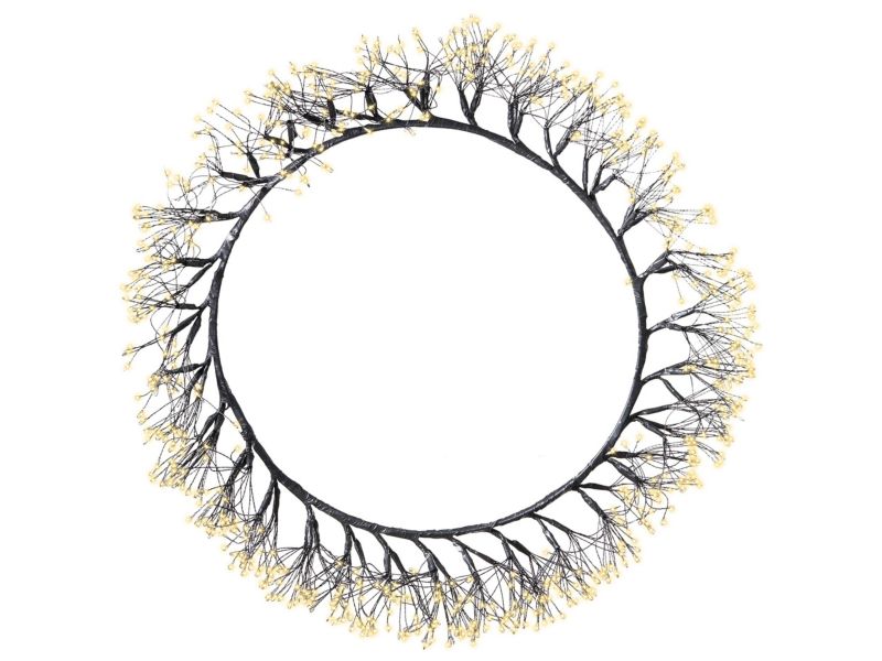 Wieniec świąteczny LED Muggan Czarny 52 cm 1 szt.