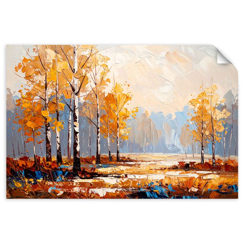 Naklejka samoprzylepna Feeby Las brzozowy pejzaż 120x80cm 1szt