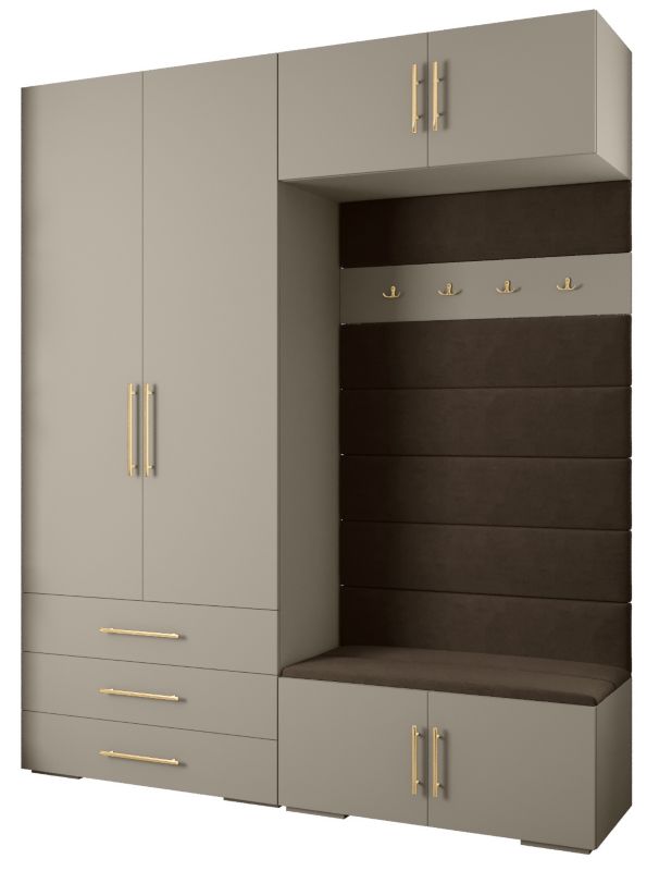 Garderoba do przedpokoju Abiks INOVA 3 Z12 kaszmir+złoty+manila04 1 szt.