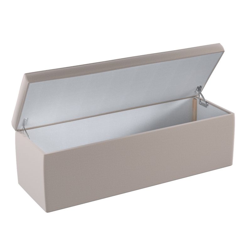 Skrzynia tapicerowana Dekoria 90 x 40 x 40 cm beżowy welwet 1 szt.