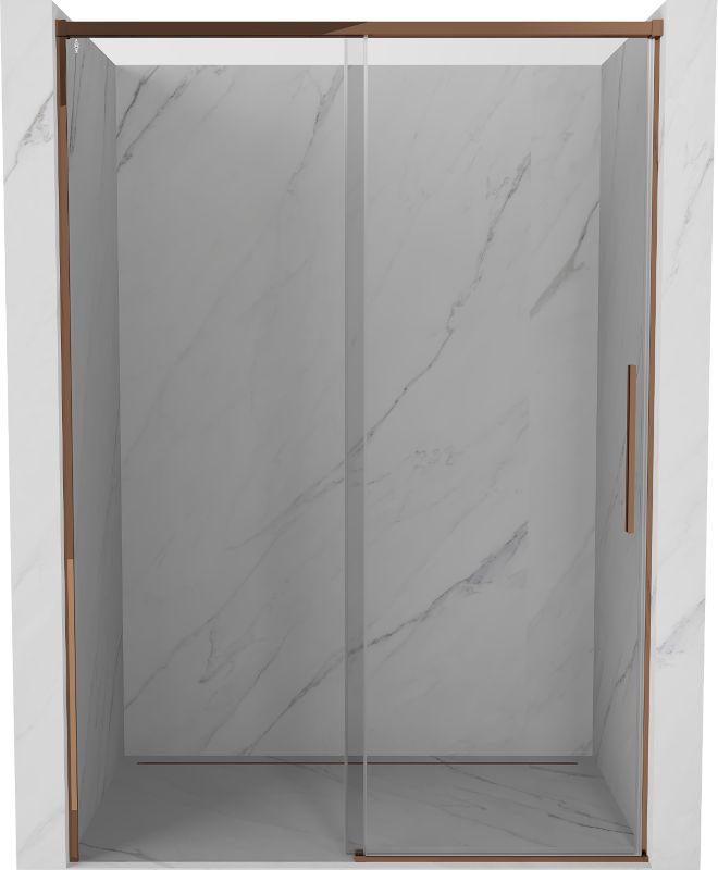 Drzwi prysznicowe przesuwne Mexen Rox różowe złoto 150x200 cm 1 szt.