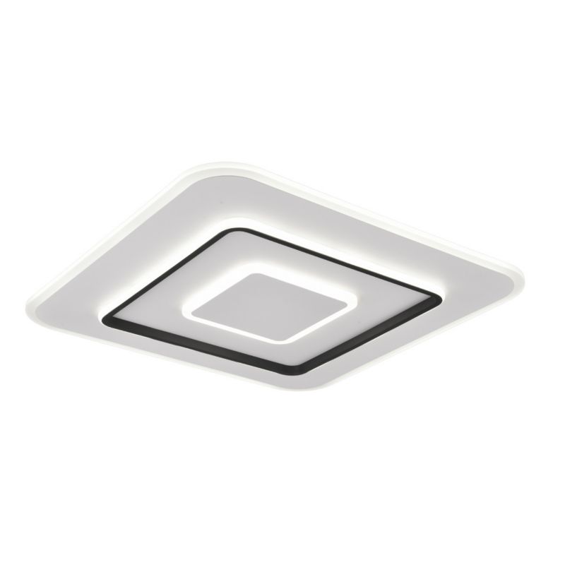 Plafon sufitowy lampa RL Jora biało-czarny LED 55W 2700K-6000K 6400lm kwadratowy IP20 wym: 6 x 60 x 60 cm metal - 1 szt.