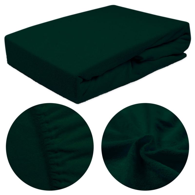 Prześcieradło frotte z gumką Darymex 140x200 kolor zieleń butelkowa 1 szt.