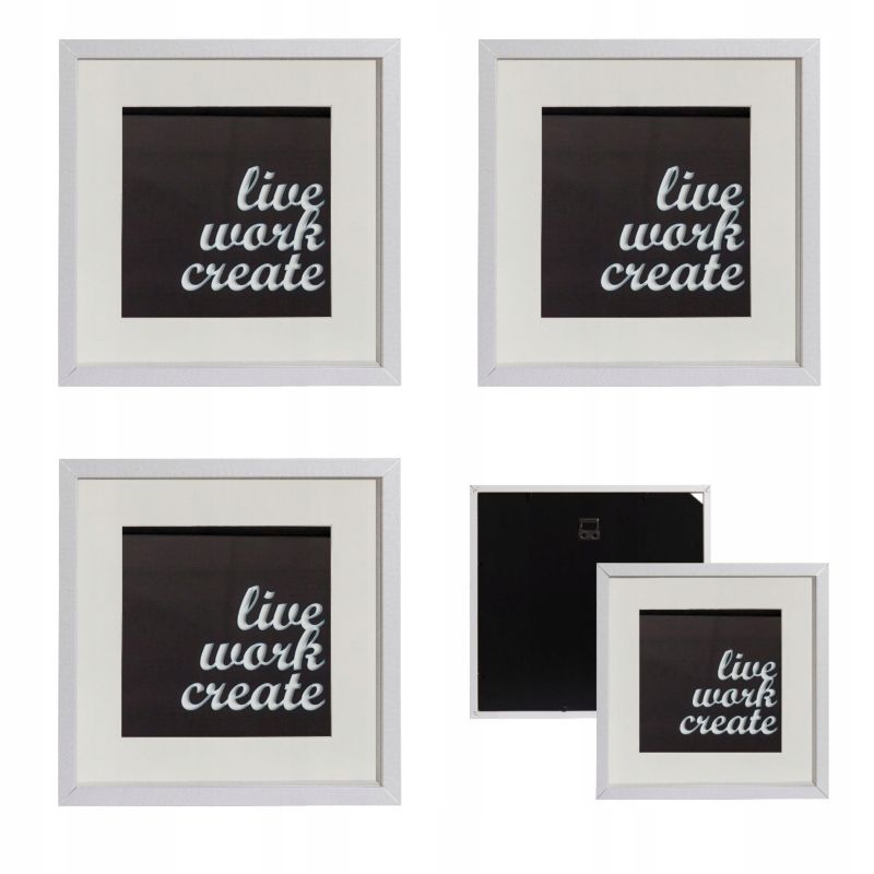 Zestaw ramek na zdjęcie 3D BD art głęboka 28x28 cm biała 1 kpl.