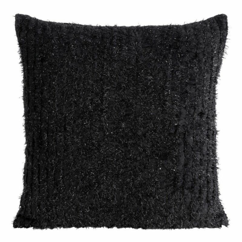 Poszewka Selma Eurofirany dekoracyjna na poduszkę 45x45 cm Czarna 1 szt.