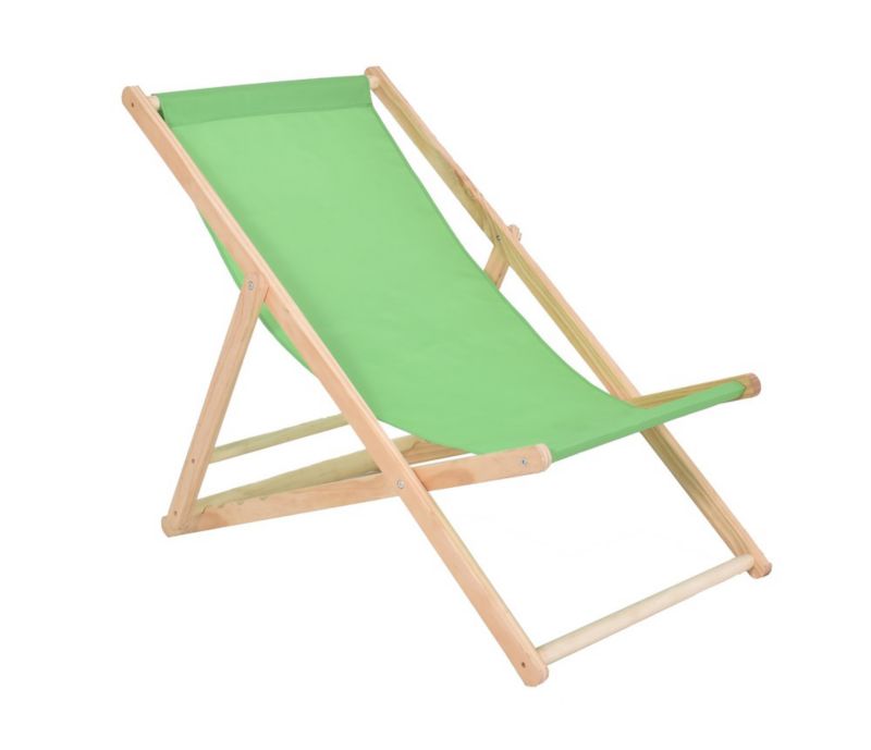 Leżak drewniany zielony