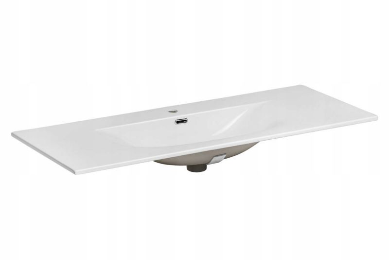 Umywalka meblowa Furnidea 120 cm wpuszczana biały połysk prostokątna SKY 1 1 szt.