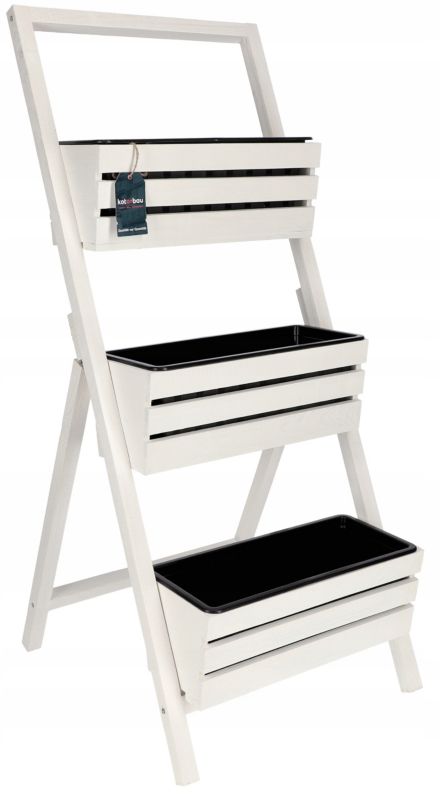 Kwietnik ogrodowy KOTARBAU drewniany z wkładem biały 105 cm 1 szt.