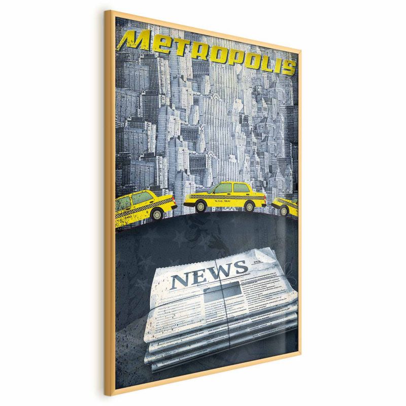 Plakat Artgeist Metropolis 60x90 cm z ramą złotą 1 szt