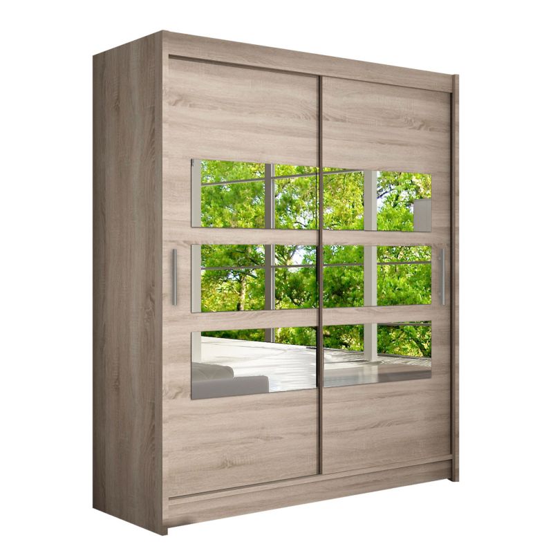 Szafa MIRJAN 24 z drzwiami przesuwnymi Presto VII trufel/lustro 1 szt.