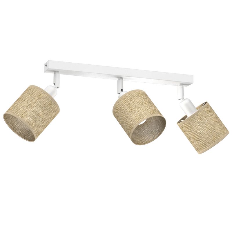 Lampa sufitowa Luminex Jute Spot kremowo-biały mat Listwa z lampami 3 x E14 x 15W wym: 20 x 45 x 10 cm - 1 szt.