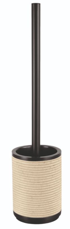 Szczotka toaletowa stojąca Kleine Wolke runa czarny/beż, gumowany poliresin, 1 szt.