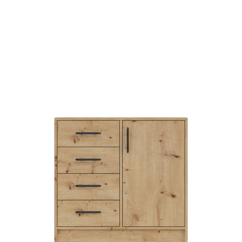 Komoda z szufladami do sypialni 90 cm SEVAS dąb artisan