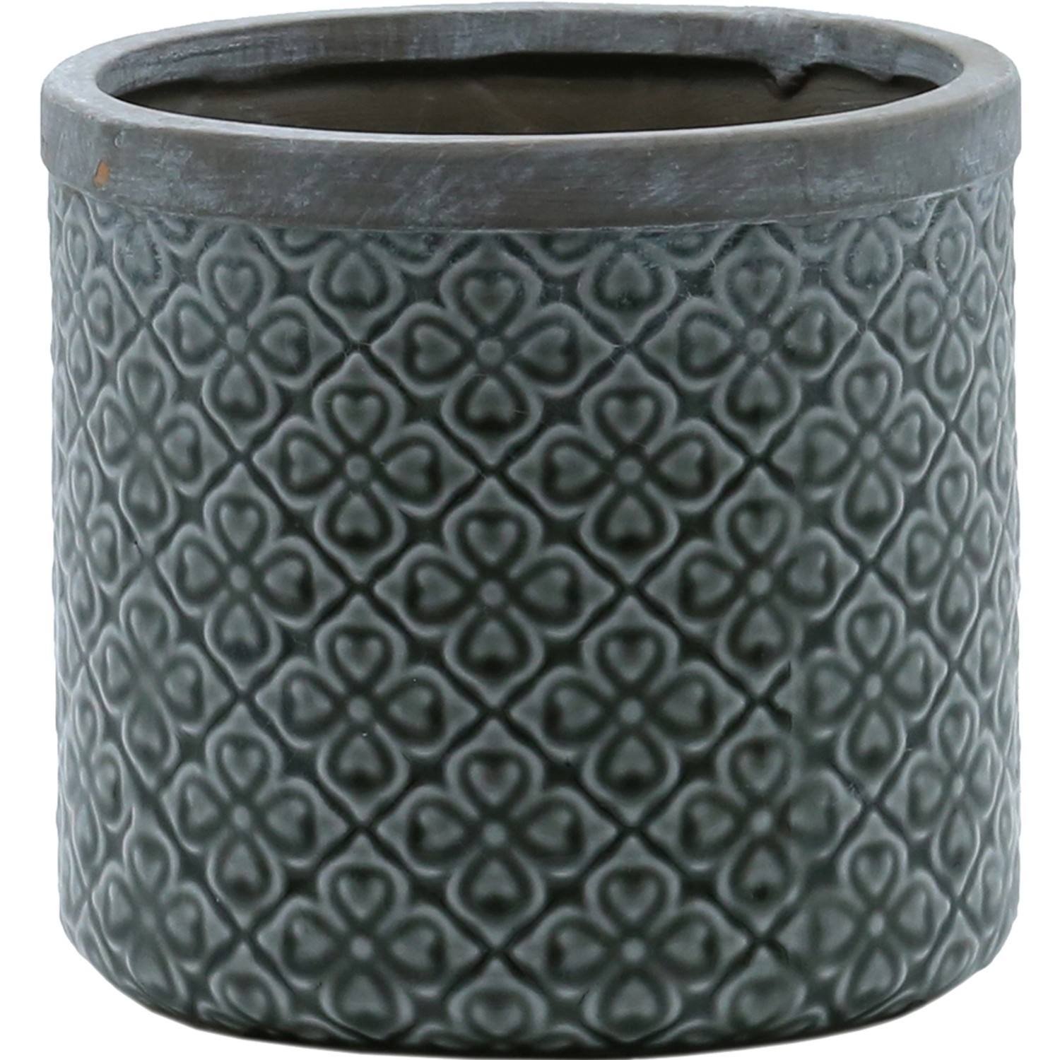 Osłonka Kadyks ceramiczna szara - śr. 13,5 cm