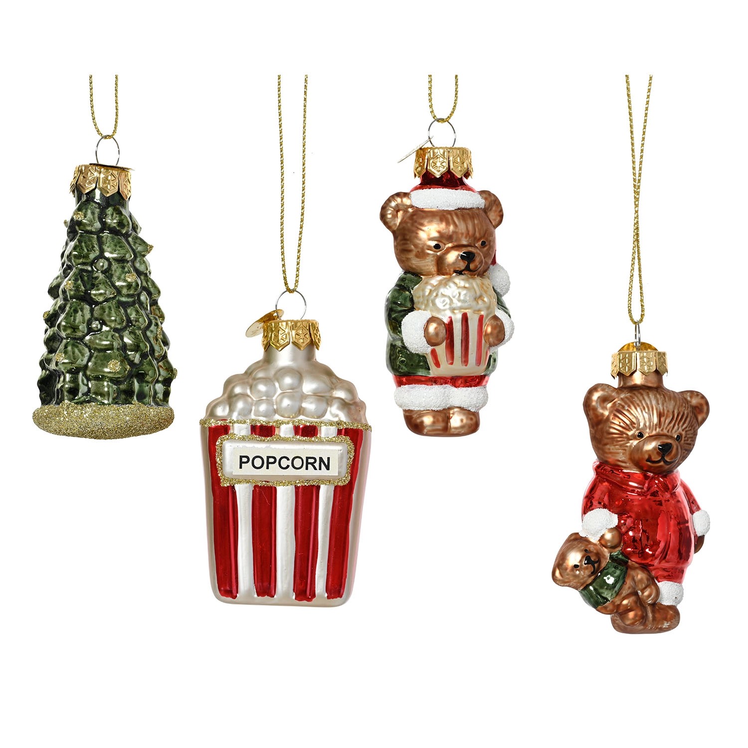 Zawieszka szklana, mix - 5x4x7,5 cm