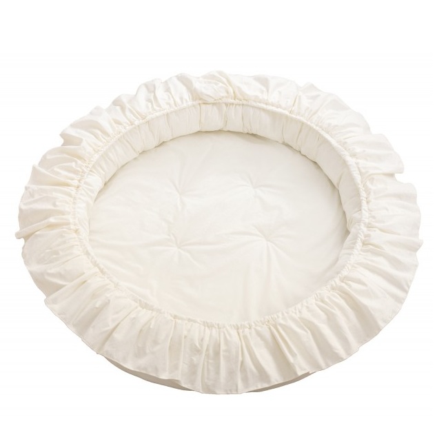 Mata do zabawy gniazdko z falbanką Krem BR