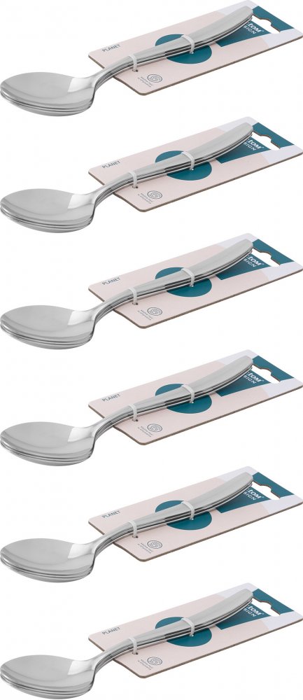 6x Łyżki Altom Design Planet, 3 sztuki, srebrny