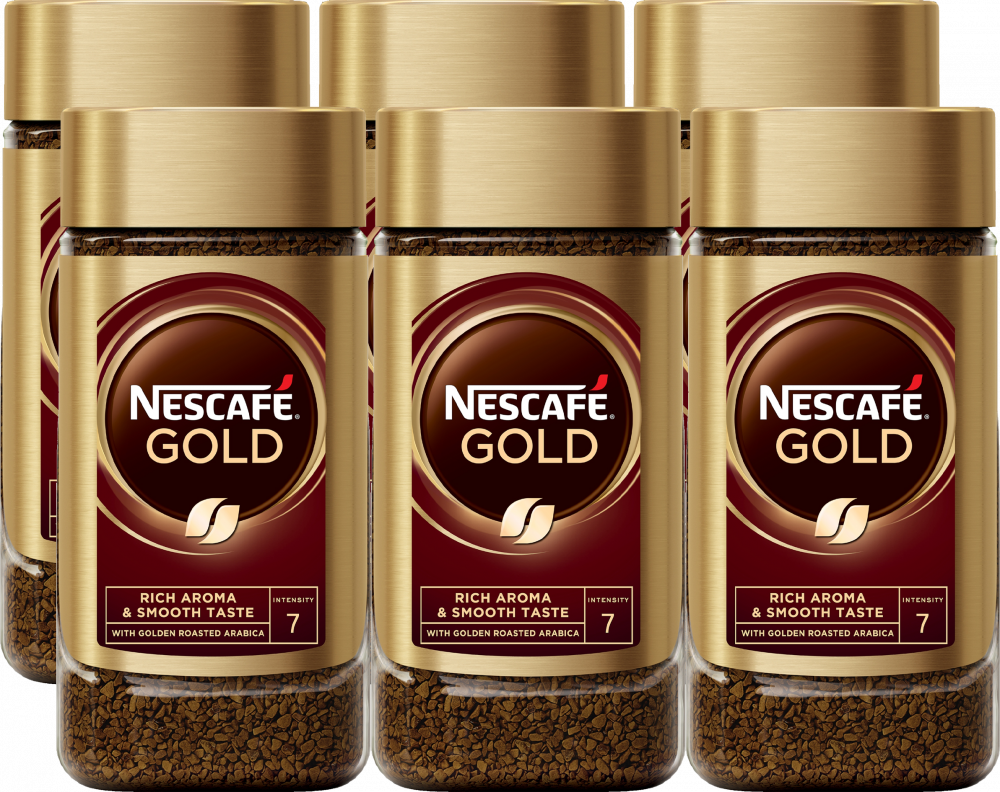 6x Kawa rozpuszczalna Nescafé Gold, 200g