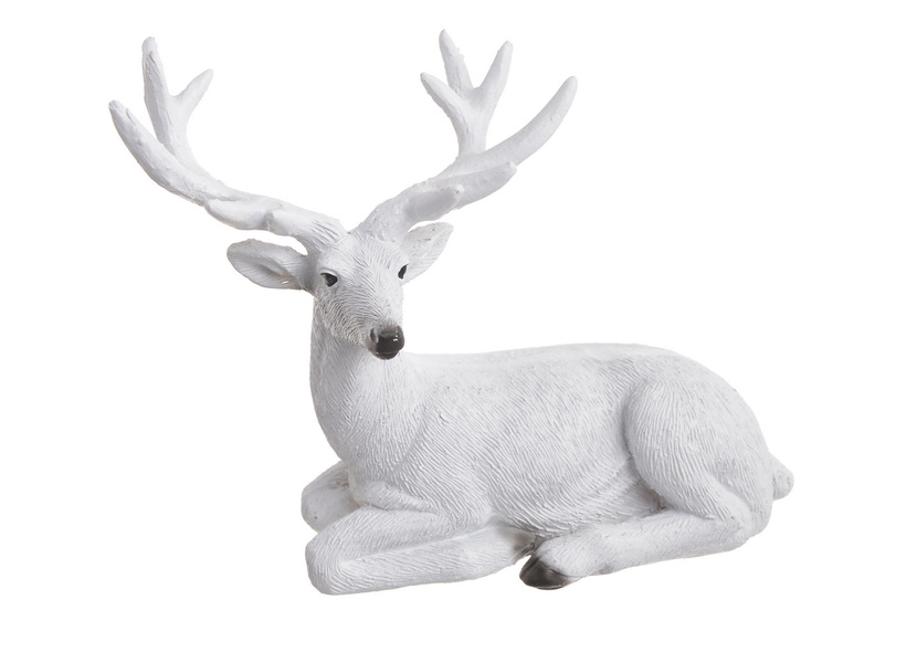 Jeleń biały leżący szczotkowany