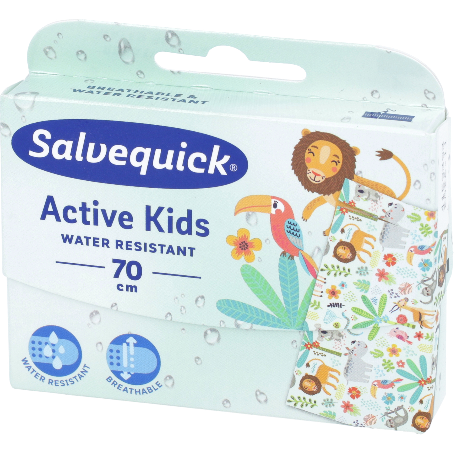 Salvequick - plastry active kids 10x6 cm, 7 sztuk